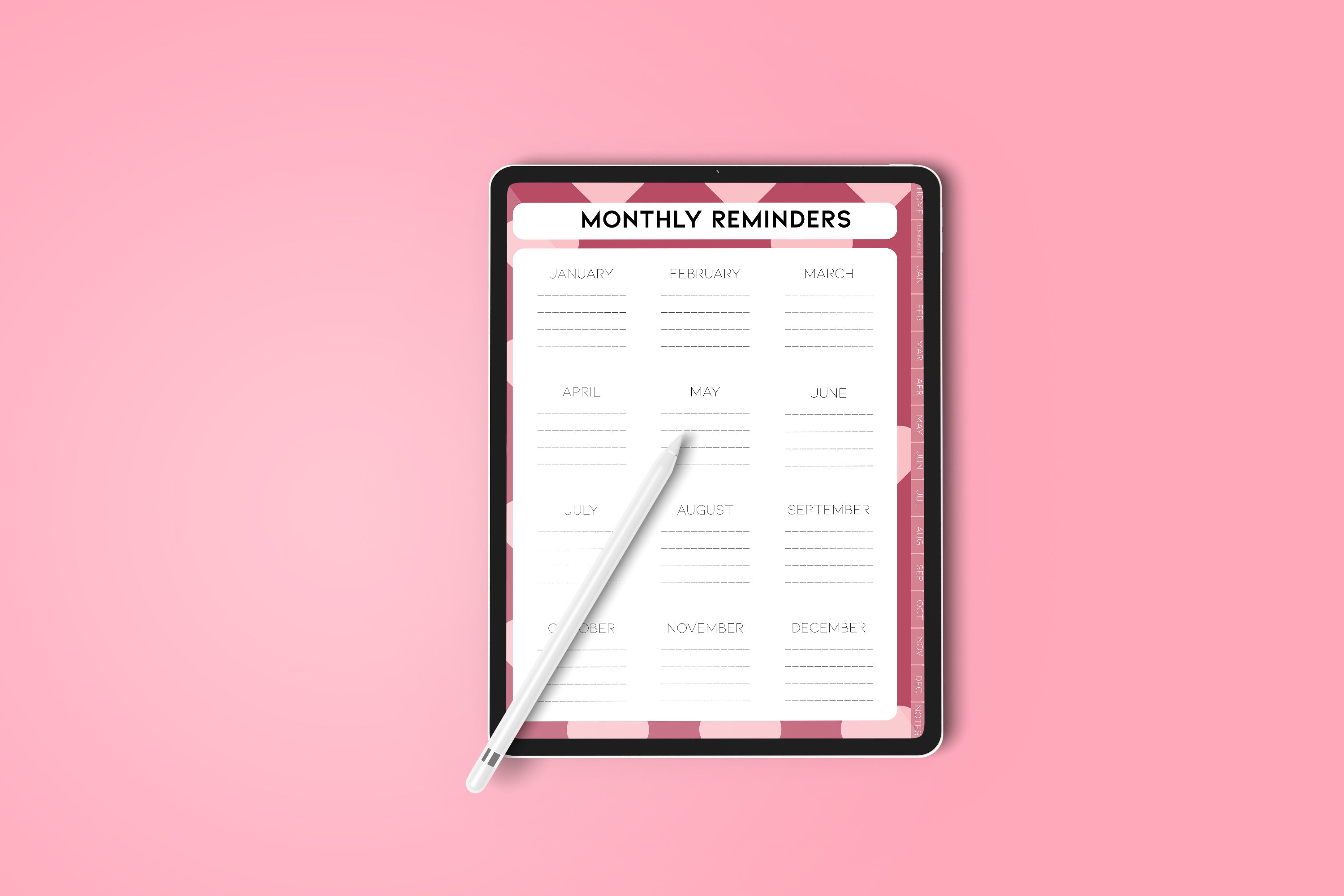 DIGITAL ANY YEAR DIARY (Valentine's Print 6)