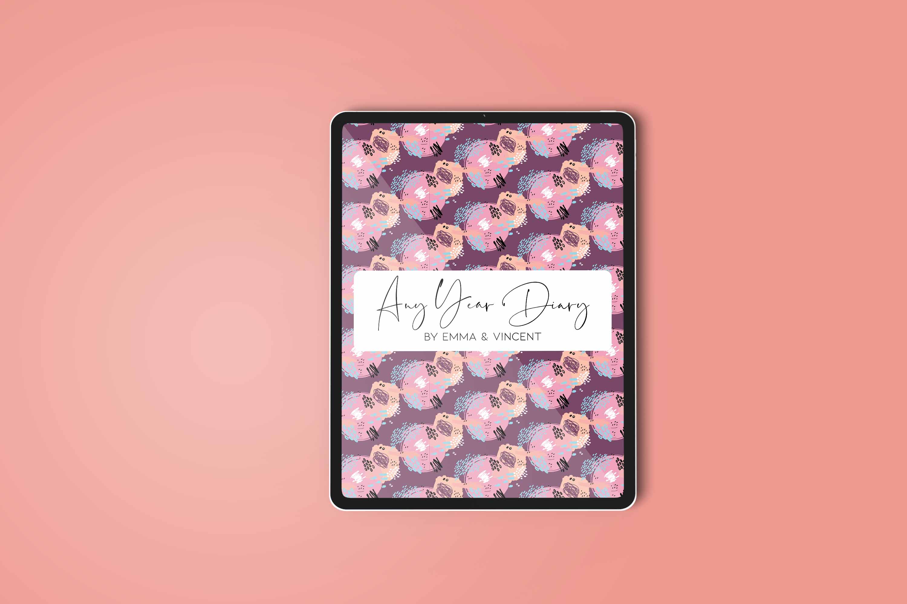 DIGITAL ANY YEAR DIARY (Gentle Mottle Print 2)