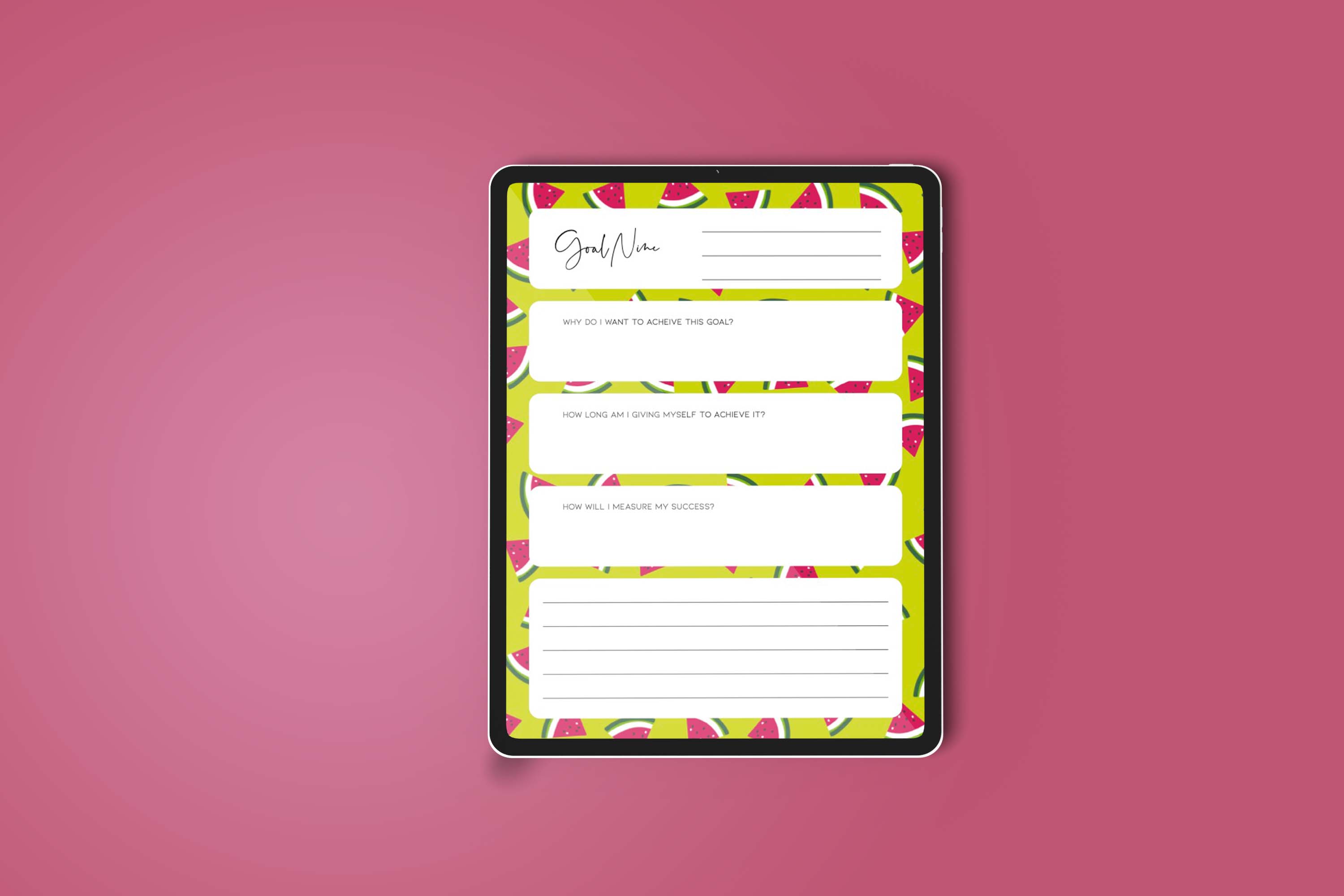 DIGITAL HEALTH PLANNER (Funky Fruits 1 Print)