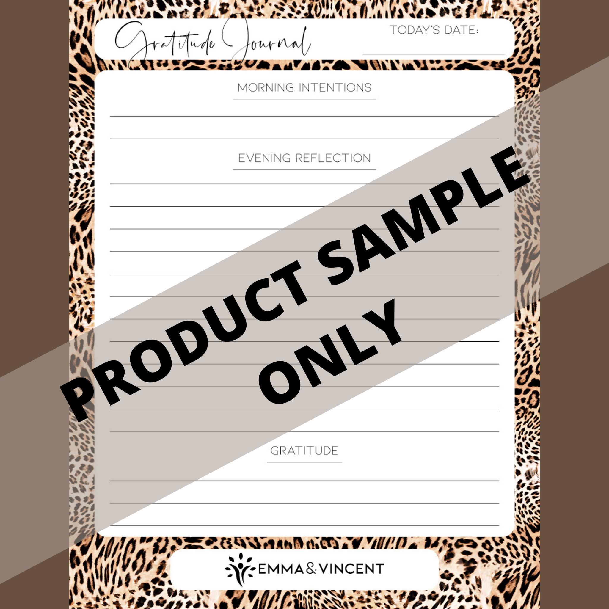 Digital Gratitude Journal - Animal Print - 4 Designs Included!