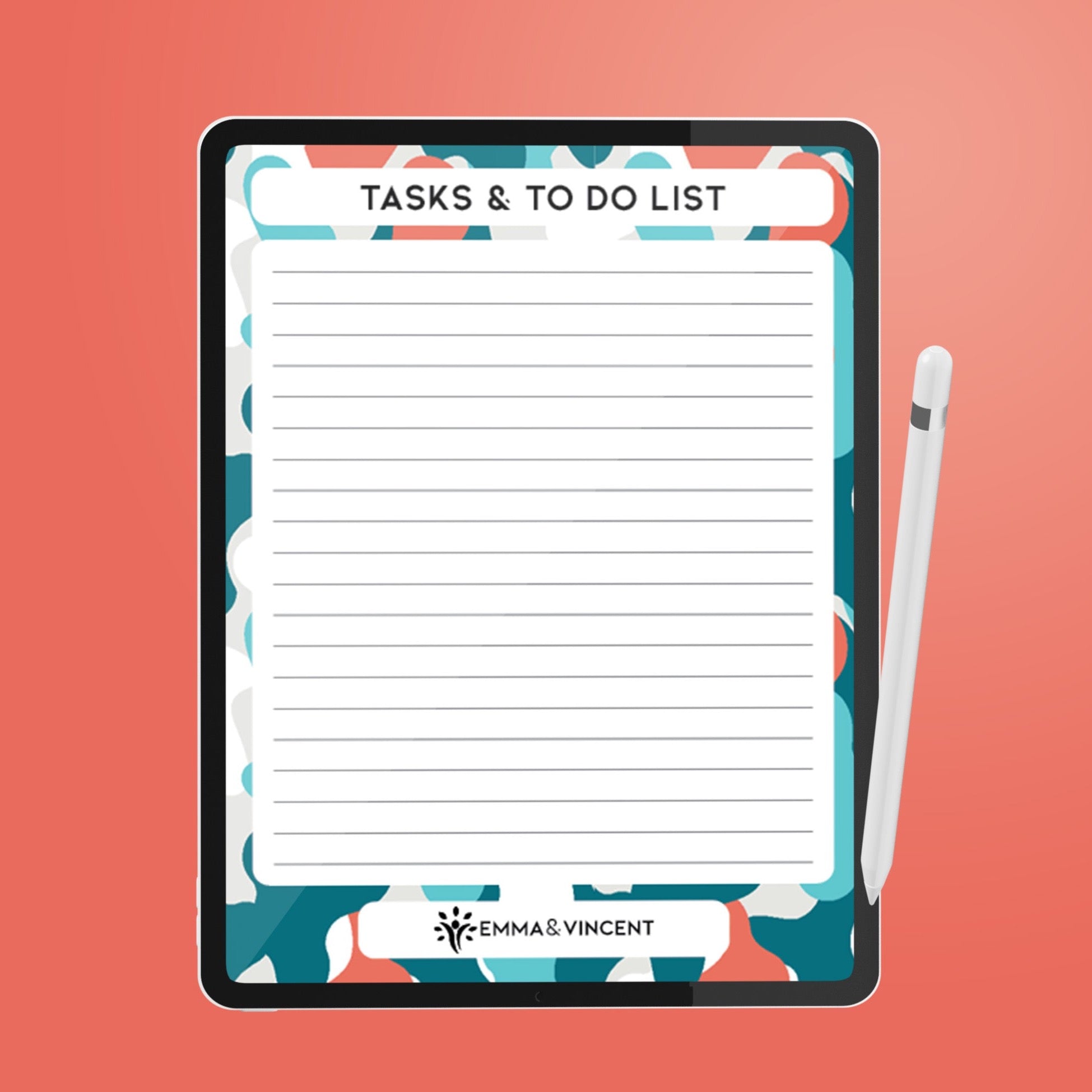 Digital Tasks & To Do List Planner - Flying Colours Pack A - 4 Designs Included!