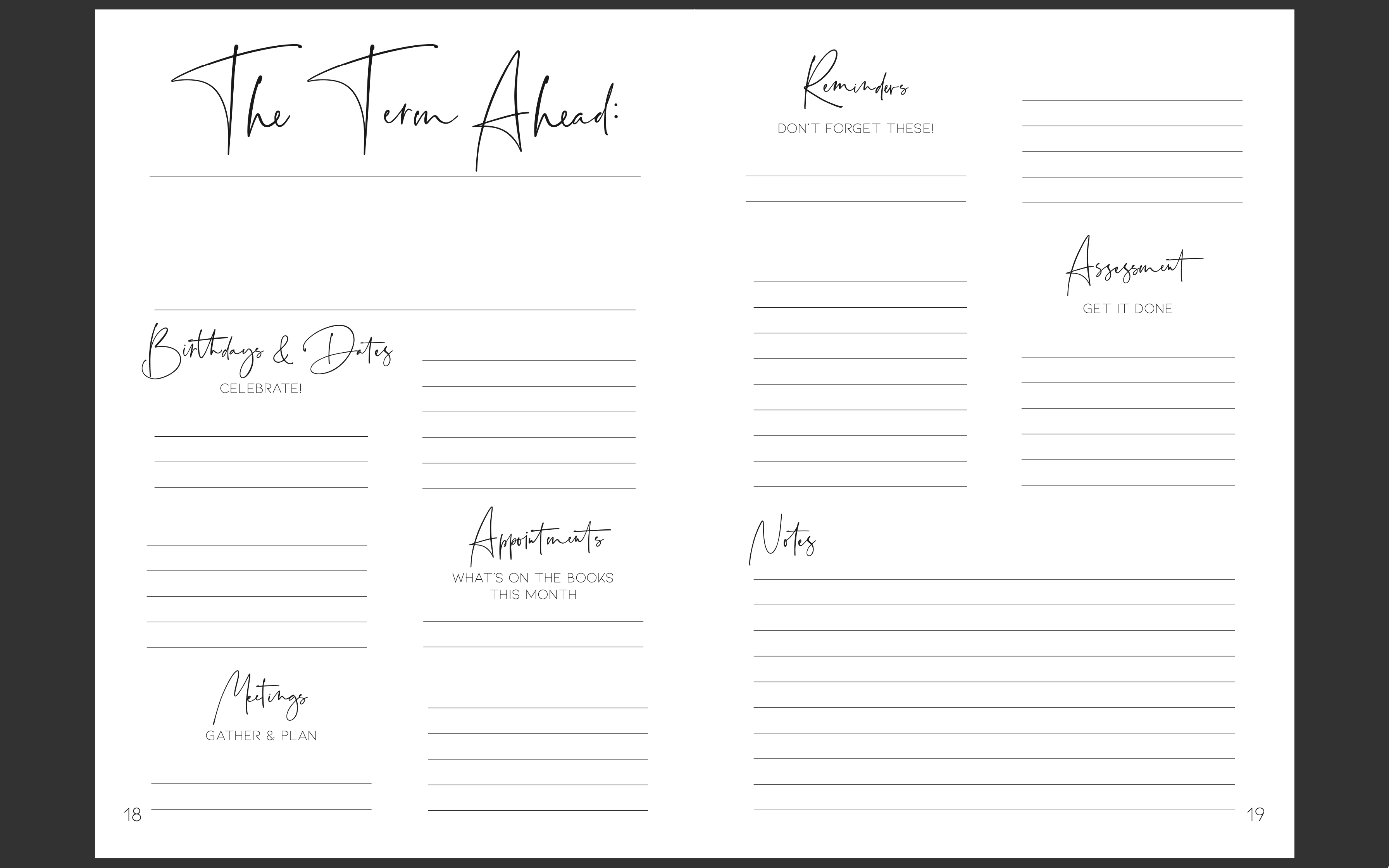 E&V x Kasey Rainbow Premium Teacher Planner [BLEMISHED/IMPERFECT STOCK]