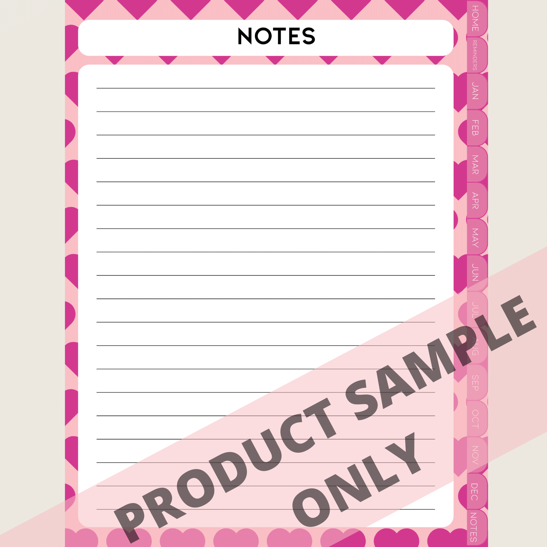 DIGITAL ANY YEAR DIARY (Valentine's Print 2)