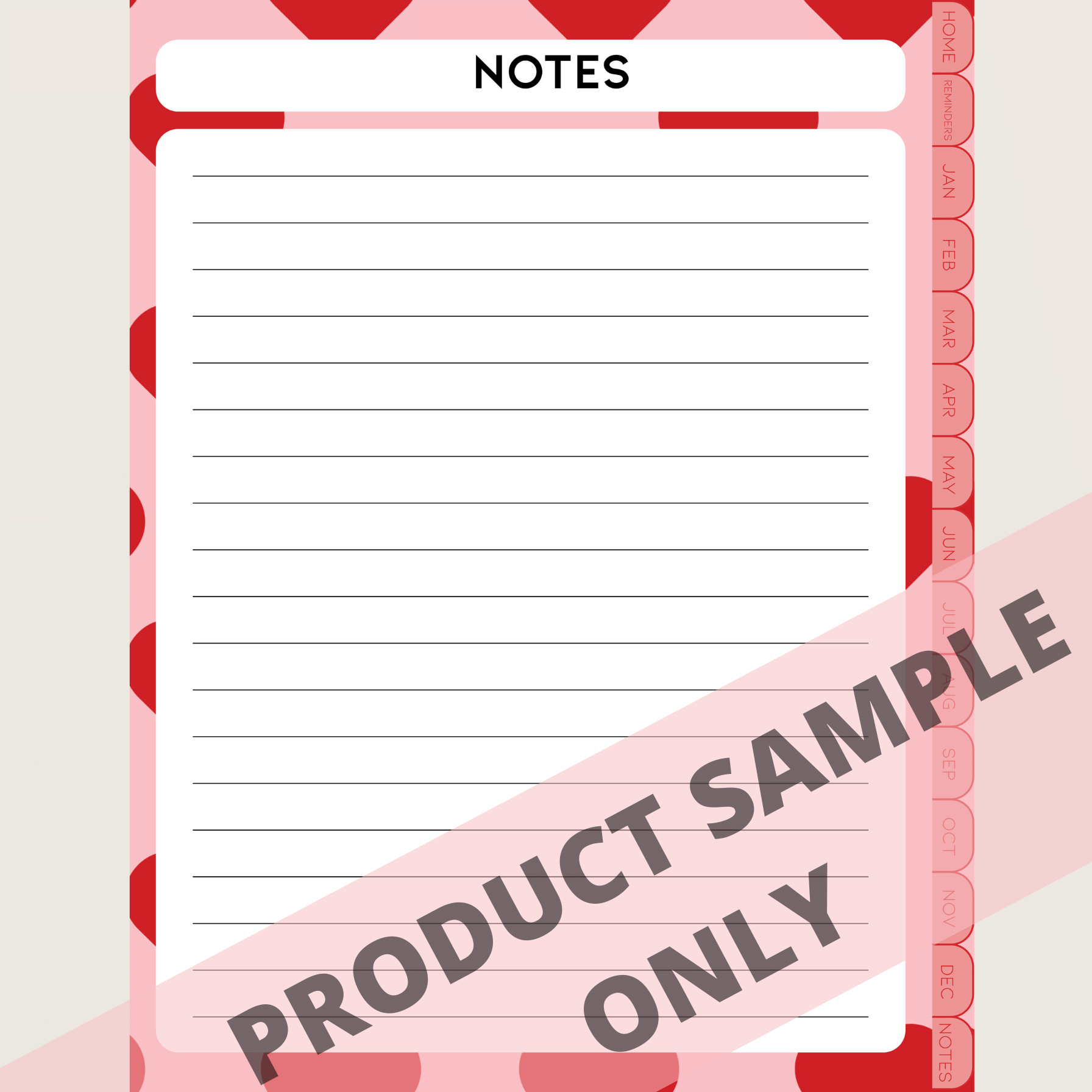DIGITAL ANY YEAR DIARY (Valentine's Print 5)