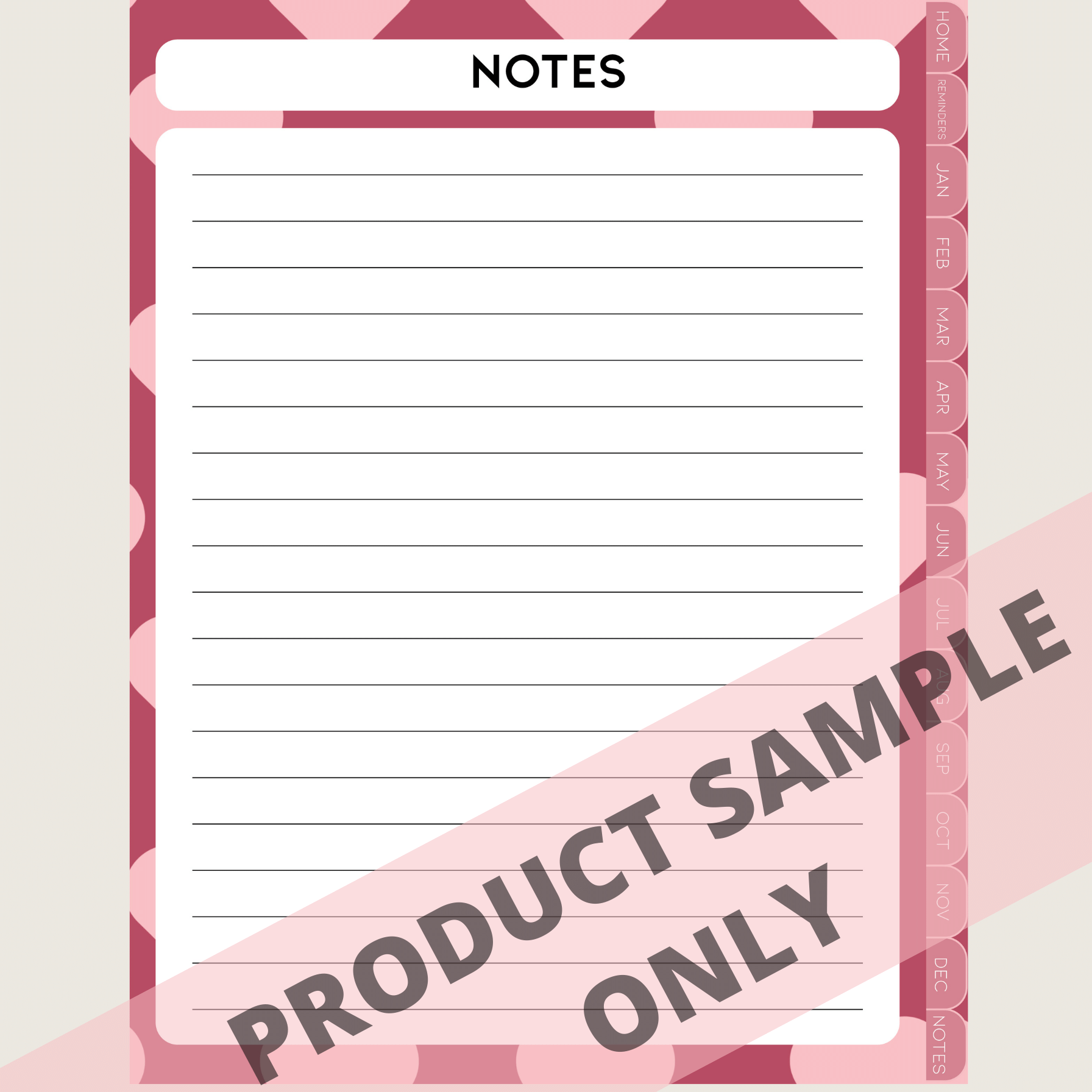 DIGITAL ANY YEAR DIARY (Valentine's Print 6)