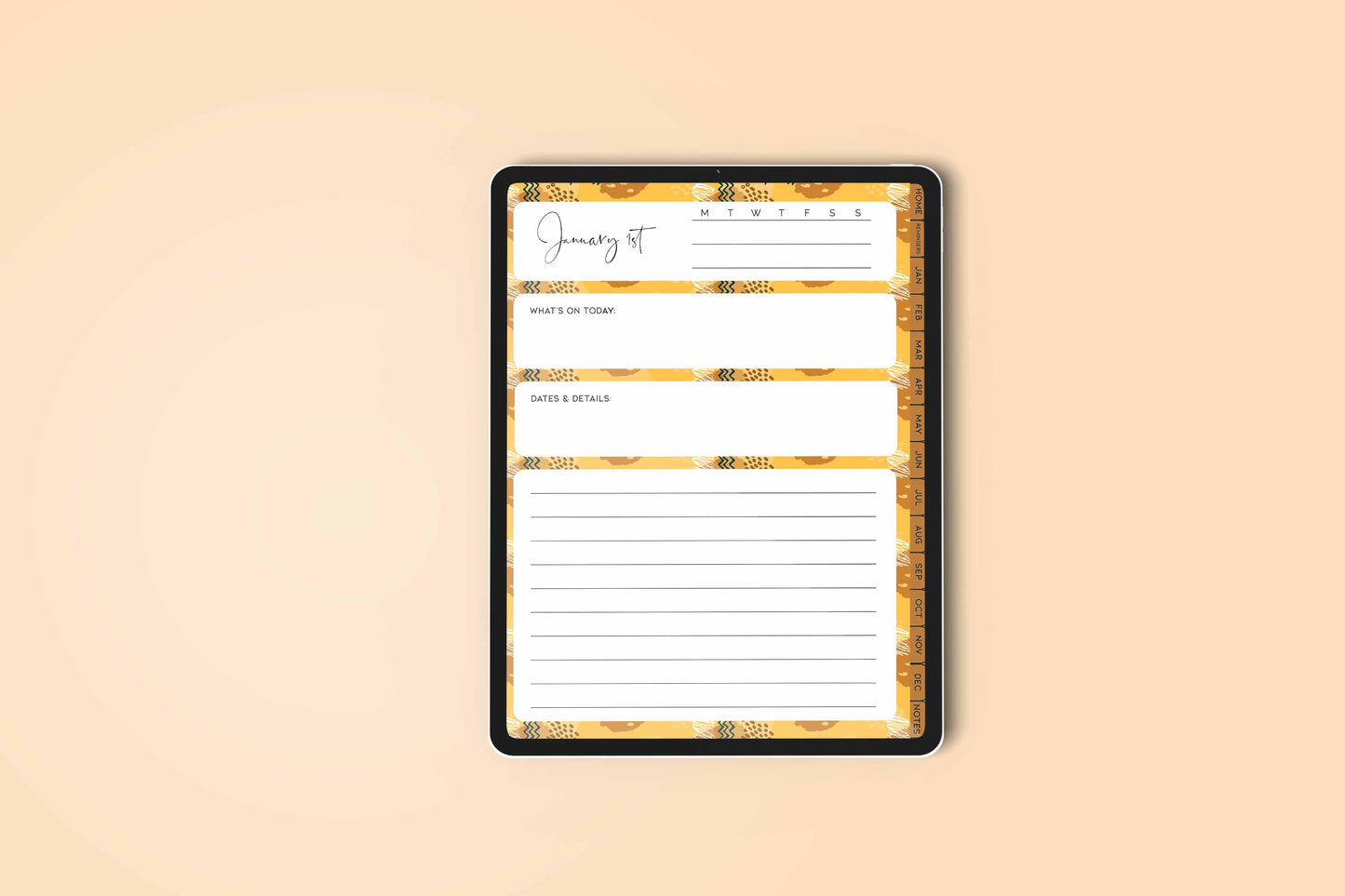 DIGITAL ANY YEAR DIARY (Gentle Mottle Print 1)
