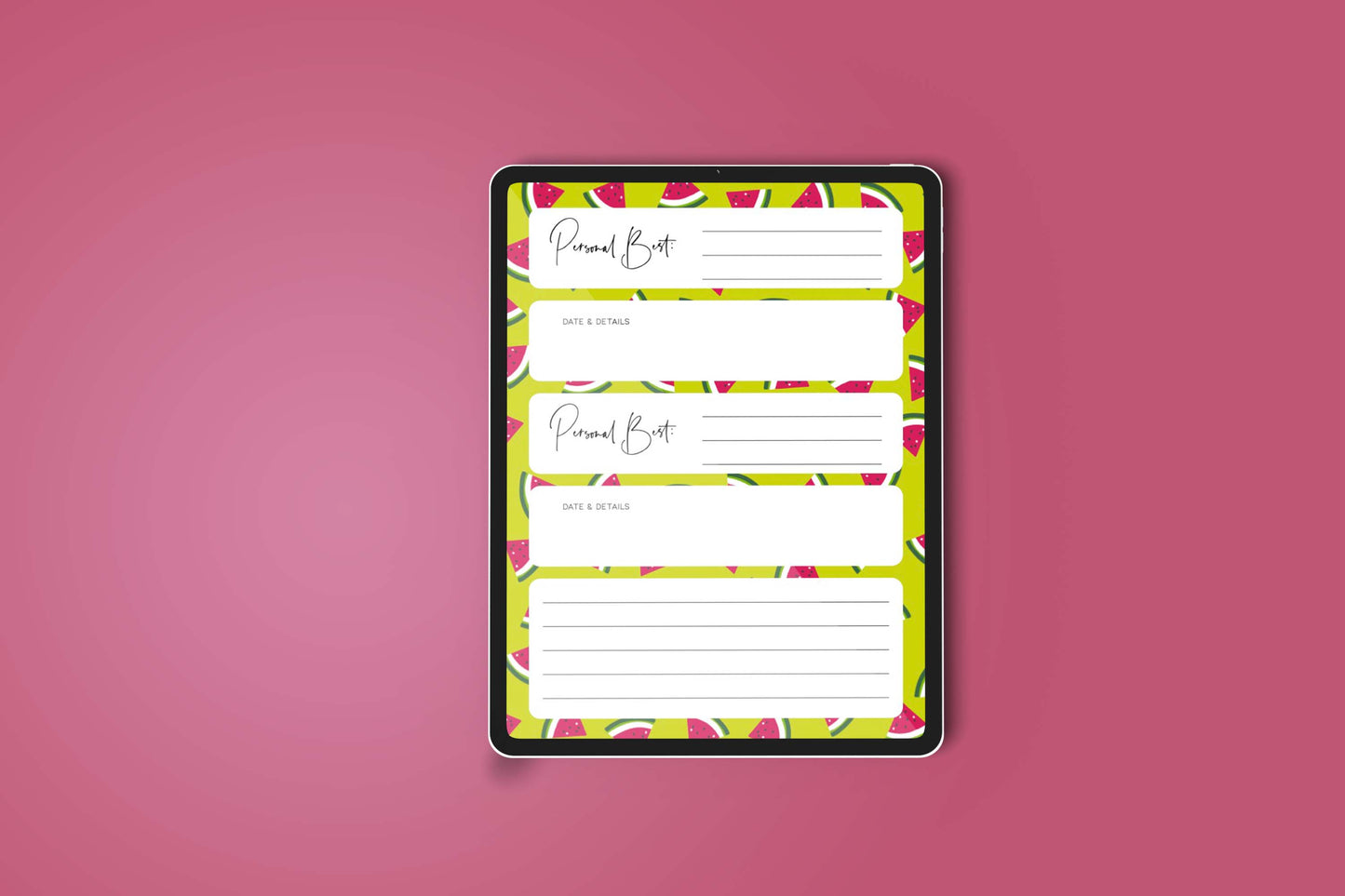 DIGITAL HEALTH PLANNER (Funky Fruits 1 Print)