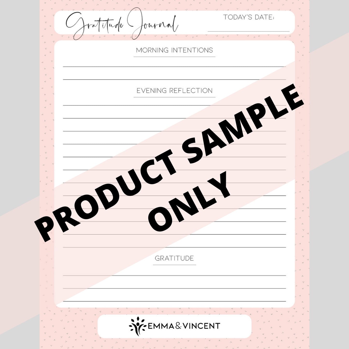Digital Gratitude Journal - Pretty in Pink - 4 Designs Included!