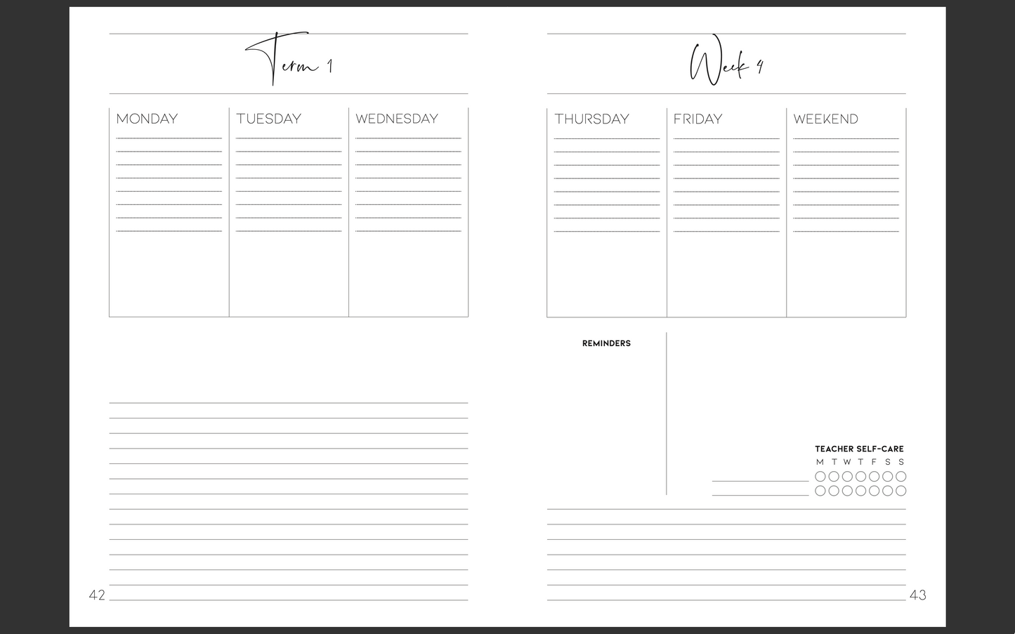 E&V x Kasey Rainbow Premium Teacher Planner